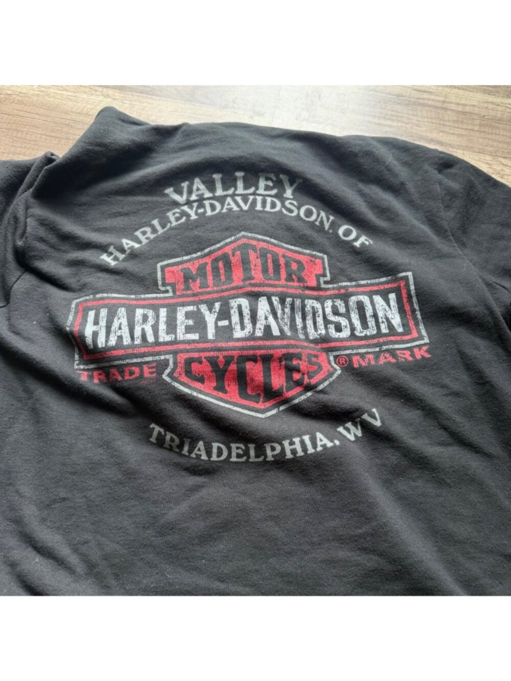 Harley-Davidson Christmas Hoodie Santa Riding Motorcycle Black L - Picture 5 of 5